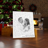 Lyrics -- Keenan & Heather (Happy First Anniversary) -- Canvas 24x30 -- Printify