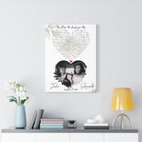 Lyrics -- Amanda & John  August 17, 2013 -- Canvas 18x24 -- Printify