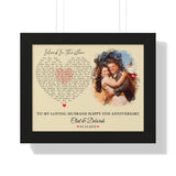 Lyrics -- Clint & Deborah 04.16.2016 -- Black framed 11x14 -- Printify