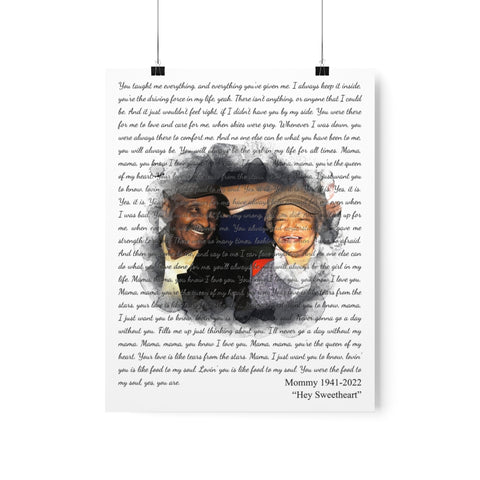 Printify 11x14 Matte Poster - A Song for Mama - Mommy 1941-2022