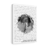 Lyrics -- Donnie & Jenna Black 7.18.20 -- Canvas 12x16 -- Printify