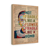 CREATORY Not Fragile Like A Flower -- Canvas 11"X14" -- 1 -- printify