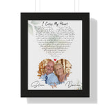 Lyrics -- Steve & Doreen 05.24.1997 -- Black framed 11x14 -- Printify