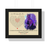 Lyrics Song -- Black framed poster/ 11"x14" -- Cassandra & Edward