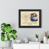 Lyrics -- Dan & Maria 01.25.2011 -- Black framed 11x14 -- Printify