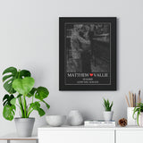 Lyrics -- Matthew & Vallie 02.14.2022 -- Black framed 12x16 -- Printify (N)