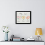 Map poster -- Megan & Jim -- Black framed 16x20 -- Printify