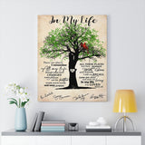 in My Life Lyrics -- Canvas  24"x30" -- 2