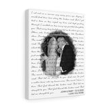 Lyrics -- John & Mary 12.12.2020 -- Canvas 11x14 -- Printify
