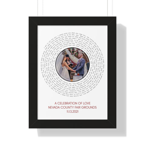 Printify Black Framed 12x16 Poster - A Celebration of Love - Nevada County Fair Grounds 11/13/2021
