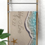 Couple Beach Towel -- 30" × 60" -- Abby & Eric 9/9/22