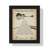 Printify Black Framed 11x14 Poster - Wish You Were Here - Design 3