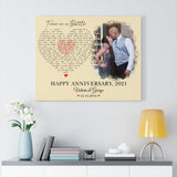 Lyrics -- Victoria & George 12.13.2019 -- Canvas 24x30 -- Printify