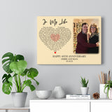 Lyrics -- DEBBIE AND SEAN 10.10.21 -- Canvas 12x16 -- Printify (New)