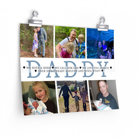 Dad poster -- ASHLYNN AND NINJA WYATT -- Poster 14x11 -- printify