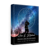 Star map -- Alan & Stephanie January 22, 2000 -- Canvas 8x10 -- Printify