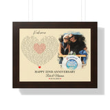 Lyrics Song -- Black Framed poster/ 12”x16” -- Rich & Maureen