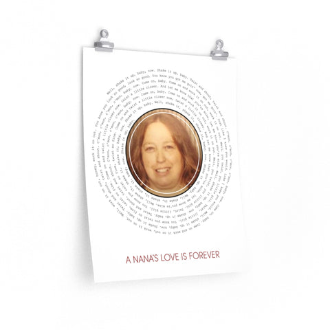 Vinyl -- A Nana’s Love Is Forever -- 16x20 -- printify