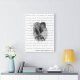 Song Lyrics  Poster -- Ginger & Larry married -- Canvas 18"x24" -- Printify