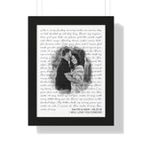 Lyrics -- Daltin & Nikki 06.23.18 -- Black framed 12x16 -- Printify