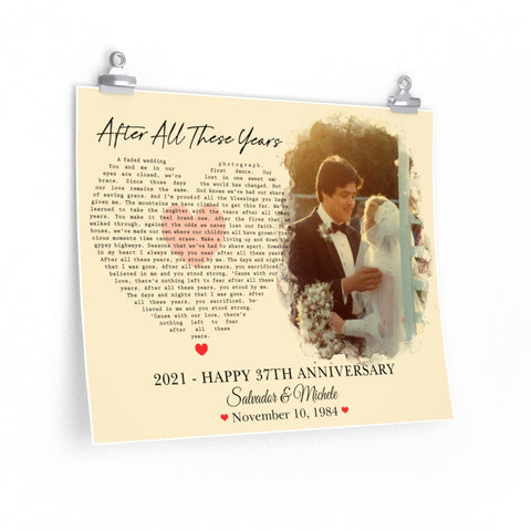 Wedding Engagement Love -- Poster 16"x20" -- Salvador & Michele