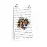Lyrics -- Happy Birthday Babygirl -- 12x18 -- Printify
