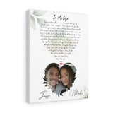 Music Lyrics Song -- Canvas 11"X14" --  Jesse & Minhi