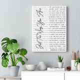 Lyrics -- Mikhail & Nicole -- Canvas 12x16 -- Printify