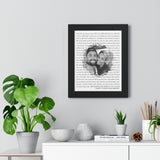 Lyrics Song -- Black framed poster/ 11"x14" -- Brandoo and Ashley