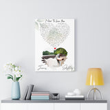 Music Lyrics Song -- Canvas 18"X24" -- James & Ashley