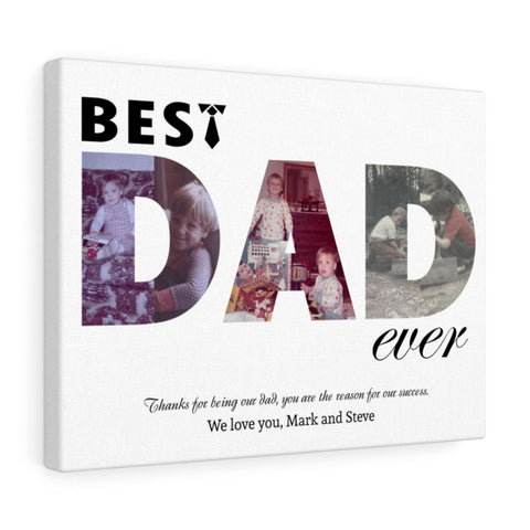 Dad Prints -- Canvas  12"X16" -- mark and Steve