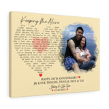 Lyrics -- Johnny & Ka Zoua 01.03.2012 -- Canvas 18x24 -- Printify