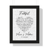Lyrics -- Maisie & Matthew 11-14-2020 -- Black framed 12x16 -- Printify