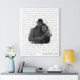 Song Lyrics -- Dan and Penny  6.01.2020  -- Canvas  24"x30" -- printify