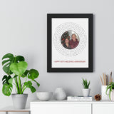 Vinyl -- Jack & Joan 06-03-1972 -- Black framed 12x16 -- Printify