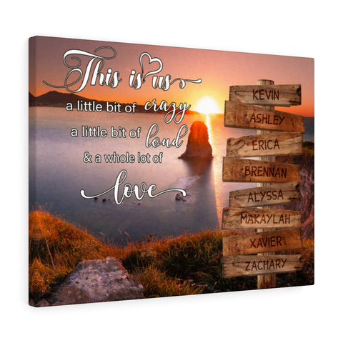 Name Street Sign -- Canvas 18"X24" -- Xavier & Zachary