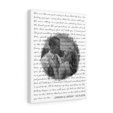 Lyrics -- Jordan & Lindsay 06.15.2019 -- Canvas 12x16 -- Printify
