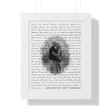 Lyrics -- Lamar & Brittany -- White framed 11x14 -- Printify