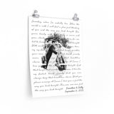 Lyrics -- Jonathan & Kelly September 11, 2021 -- 16x20 -- Printify