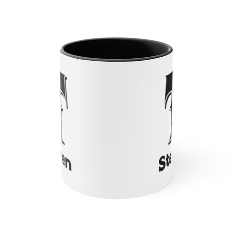 Name Mug -- Steven -- style 4 -- 11oz Black accent -- CC
