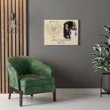 Lyrics -- John & Tara 04.10.21 -- Canvas 18x24 -- Printify