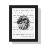 Music Lyrics Song -- Black Framed 12”x16” -- Caleb & Amy