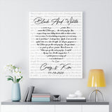 Lyrics -- Craig & Kim 11-14-2020 -- Canvas 24x30 -- printify