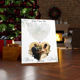 Lyrics -- Marcus & Sharron 10.23.2020 -- Canvas 24x30 -- Printify
