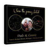 Star map -- Dale & Connie February 27, 2021 -- Canvas 11x14 -- Printify