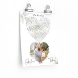 Lyrics Song -- poster/ 9''x11'' -- Andrew and Tiffany