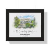 Black Framed 14x11 Printify - The Harding Family - Home Sweet Home