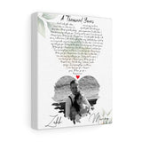 Lyrics -- Marina & Zakk 10.31.2017 -- Canvas 8x10 -- Printify