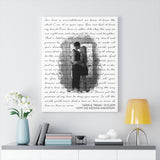 Lyrics -- Darin and Trisha 10/13/2019 -- Canvas 24x30 -- Printify
