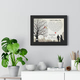 Printify Black Framed 14x11 Poster - With or Without You - Wayne and Tracey June 29, 1985